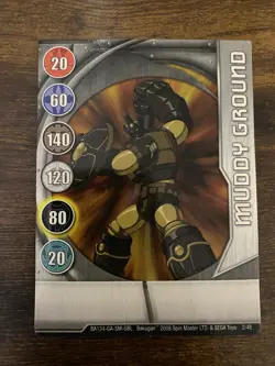 Muddy Ground 2/48 BA134 Bakugan Battle Brawlers Metal Gate Card 2008 HP - Image 1