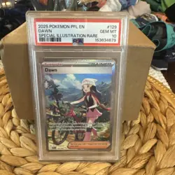 2025 POKEMON PFL EN-PHANTASMAL FLAMES SPECIAL ILLUSTRATION RARE #129 DAWN PSA 10 - Image 1