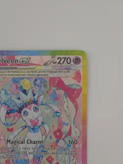 2025 Pokemon Prismatic Evolutions Sylveon ex Special Illustration Rare 156/131 - Image 3