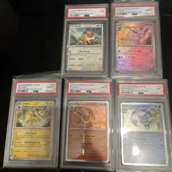 Eevee Espeon Flareon Vaporeon Evolution PSA 10-8 ⚡💧🔥 Pokemon - Image 1