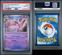 Eevee Espeon Flareon Vaporeon Evolution PSA 10-8 ⚡💧🔥 Pokemon - Image 2