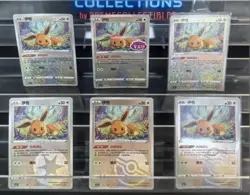 6Pcs Pokemon CBB2C Eevee Set Holo NM Card Chinese Exclusive Gem Pack 2 IN STOCK - Image 1