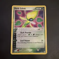 Pokemon EX Hidden Legends Dark Celebi Holo 4/101 Damaged - Image 1