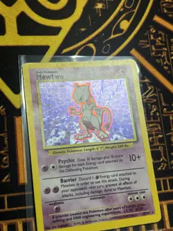 Mewtwo 10/102 Pokemon TCG 1999 Base Set Holo Unlimited Rare MP - Image 2