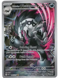 Pokemon Galarian Obstagoon Illustration Rare Holo IR Ascended Heroes 245/217 - Image 1
