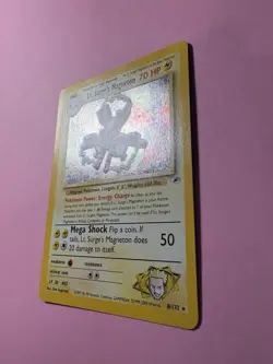 Carte Pokemon Holo Rare TCG Lieutenant Surge's Magneton 8/132 Gym Heroes NM/EX - Image 4