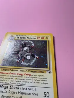 Carte Pokemon Holo Rare TCG Lieutenant Surge's Magneton 8/132 Gym Heroes NM/EX - Image 5