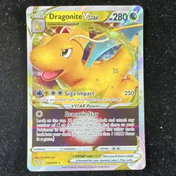 Pokemon Dragonite VSTAR 050/078 Pokemon GO Full Art Holo Ultra Rare TCG 2 - Image 1