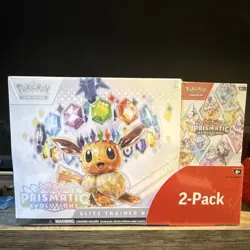 Pokemon Prismatic Evolutions Elite Trainer Box & Booster Bundle 2-Pack Eevee - Image 1