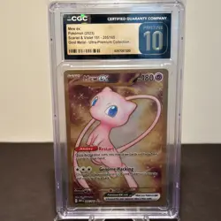 CGC PRISTINE 10 Mew Ex 205/165 PRISTINE 10 Gold Metal 151 UPC PROMO Pokemon - Image 1