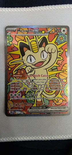 Pokemon Meowth ex 121/088 Full Art Ultra Rare Scarlet & Violet Near Mint - Image 1