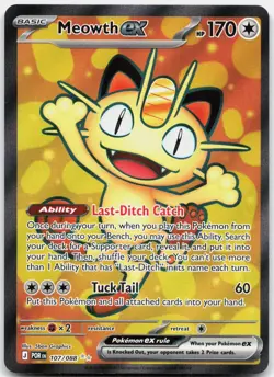 Pokemon TCG - Meowth EX 107/088 - Perfect Order - Full Art Ultra Rare - Image 1