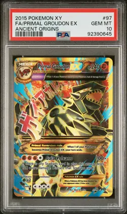 Pokemon Primal Groudon EX XY Ancient Origins Full Art #97 PSA 10 - Image 1
