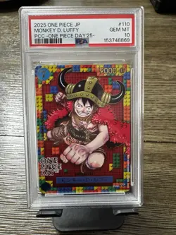 Monkey D Luffy OP DAY'25 Promo #110 PSA 10 One Piece CCG Character Card 2025 - Image 1