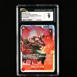 CGC 9 MINT 2024 One Piece JPN Roronoa Zoro ST21-015 SR - Image 1