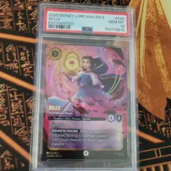 🔥 2025 DISNEY LORCANA EN9-FABLED ENCHANTED BELLE - ACCOMPLISHED MYSTIC PSA 10🔥 - Image 1