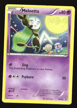 Pokemon TCG Meloetta BW68 Black White Promo LP-MP Card - Image 1