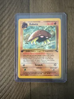 Vintage Pokemon TCG Kabuto Fossil Card 50/62 Regular Common 1st Edition - Image 1