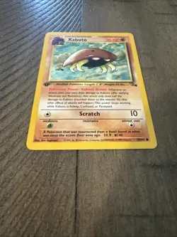 Vintage Pokemon TCG Kabuto Fossil Card 50/62 Regular Common 1st Edition - Image 4