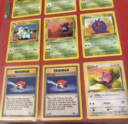 9 Vintage First Edition Pokemon Cards Lot /62 Non Holo 1st Edition - Image 2
