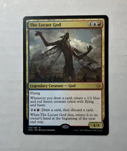 The Locust God-NM/M-Hour of Devastation MTG Magic The Gathering Card English - Image 1