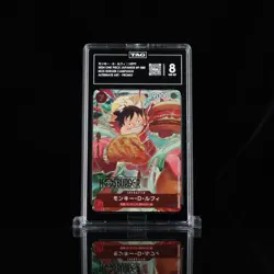 TAG 8 Monkey D Luffy P-080 Promo Mos Burger ONE PIECE Card Japanese 2024 - Image 1