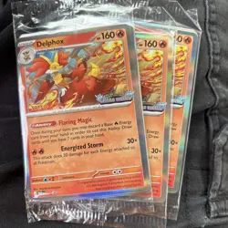 POKEMON CHAOS RISING STAFF PROMO SET OF FOUR CARDS NEW AND SEALED - Image 1