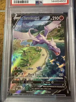 PSA 9 Aerodactyl V (Alt Art) 180/196 Lost Origin Ultra Rare Pokemon Card - Image 3