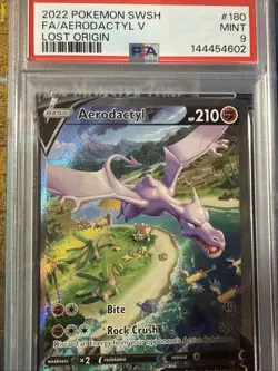 PSA 9 Aerodactyl V (Alt Art) 180/196 Lost Origin Ultra Rare Pokemon Card - Image 4