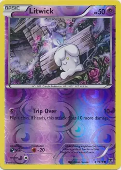 POKEMON CARD REVERSE HOLO LITWICK 41/119 NO 607 CANDLE POKEMON TCG CCG - Image 1