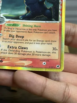Heracross - Pokemon Card - Dragon Frontiers 3/101 - Delta Species Holo - Image 4