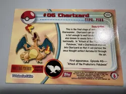 Charizard #06 Topps 1999 Trading card Pokemon TV Animation Edition LP Nintendo - Image 4