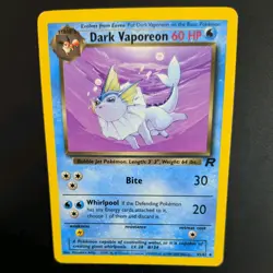 DARK VAPOREON 45/82 POKEMON CARD (TEAM ROCKET SET) - Image 1