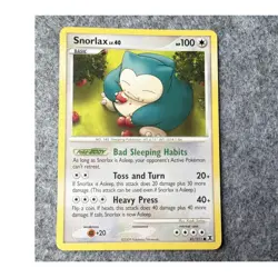 Pokemon Snorlax Rising Rivals Rare 81/111 2009 English Card Basic - Image 1