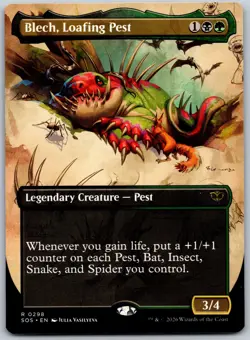 Blech, Loafing Pest (Borderless) R Secrets of Strixhaven 298 NM - Image 1