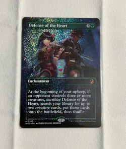 Defense of the Heart Anime Borderless (Confetti Foil) Wilds of Eldraine #100 NM - Image 1