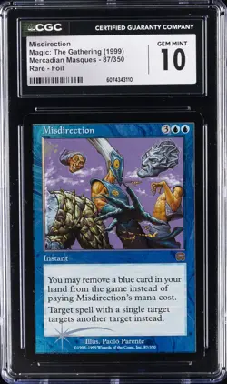 1999 MAGIC: THE GATHERING #87/350 MISDIRECTION CGC 10 GEM MINT - Image 1