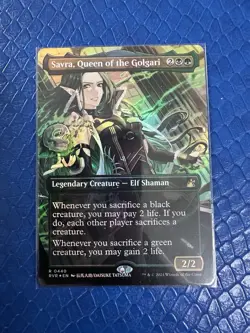 Savra, Queen of the Golgari (Anime Borderless) NM Foil MTG Magic The Gathering - Image 1
