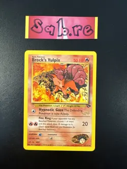 MINT/NM Brock’s Vulpix W Stamp Gold Gym Challenge 37/132 Pokemon Card - Image 1