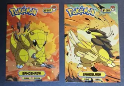 SANDSHREW X SANDSLASH LOT - POKEMON KANTO CARDS TOP POKEDEX CCG FOIL - Image 1