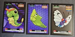 CATERPIE X METAPOD X BUTTERFREE LOT - POKEMON KANTO CREALASER RARE TCG CARDS - Image 1