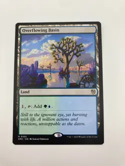 Overflowing Basin MTG Commander Aetherdrift CMM Rare Land Magic Single Card - Image 1