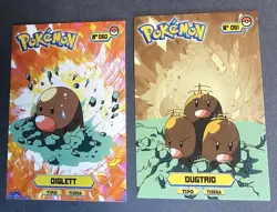 DIGLETT X DUGTRIO LOT - POKEMON KANTO CARDS TOP POKEDEX CCG FOIL - Image 1