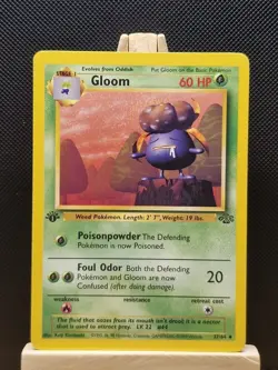 Pokemon TCG 1999 WOTC Jungle 1st Edition Gloom 37/64 - Near Mint - Image 1