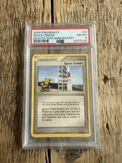 Space Center Pokemon (2005) EX Deoxys -91/107 10th Anniversary PSA 8 - Image 1