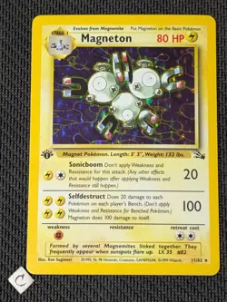 Magneton 11/62 - Fossil 1st Edition Holo Rare Pokemon TCG NM - Image 1