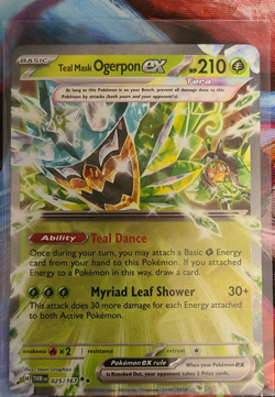 Pokemon TCG Teal Mask Ogerpon ex Holo Double Rare SV06 025/167 210 HP EN - Image 1