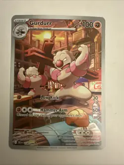 Pokemon TCG Gurdurr Full Art 126/086 Black Bolt. Illustration Rare NM - Image 1