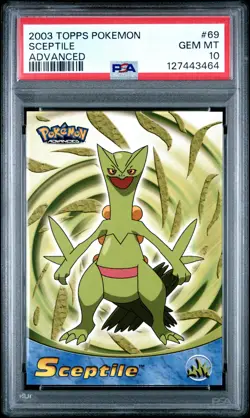 2003 TOPPS POKEMON ADVANCED #69 SCEPTILE PSA 10 - Image 1