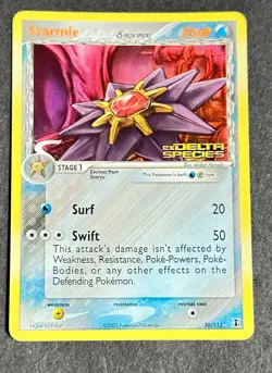 Starmie - nEX Delta Species - 30/113 - Stamped Reverse Holo - Pokemon - LP-MP - Image 1